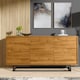 image 2 of TV Unit Cabinet Sideboard Storage Cabinet Vintage Oak Industrial Loft Retro 160cm