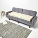 image 5 of Homescapes Cream Cotton Orthopaedic Foam 3 Seater Booster Cushion | Cream