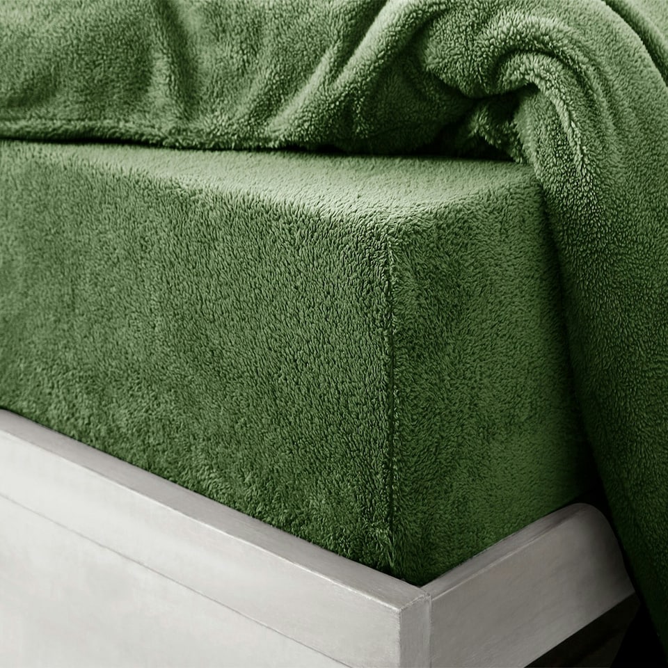 image 1 of Velosso Teddy Fleece Warm and Cosy Fitted Sheet Cream | Cream | Single