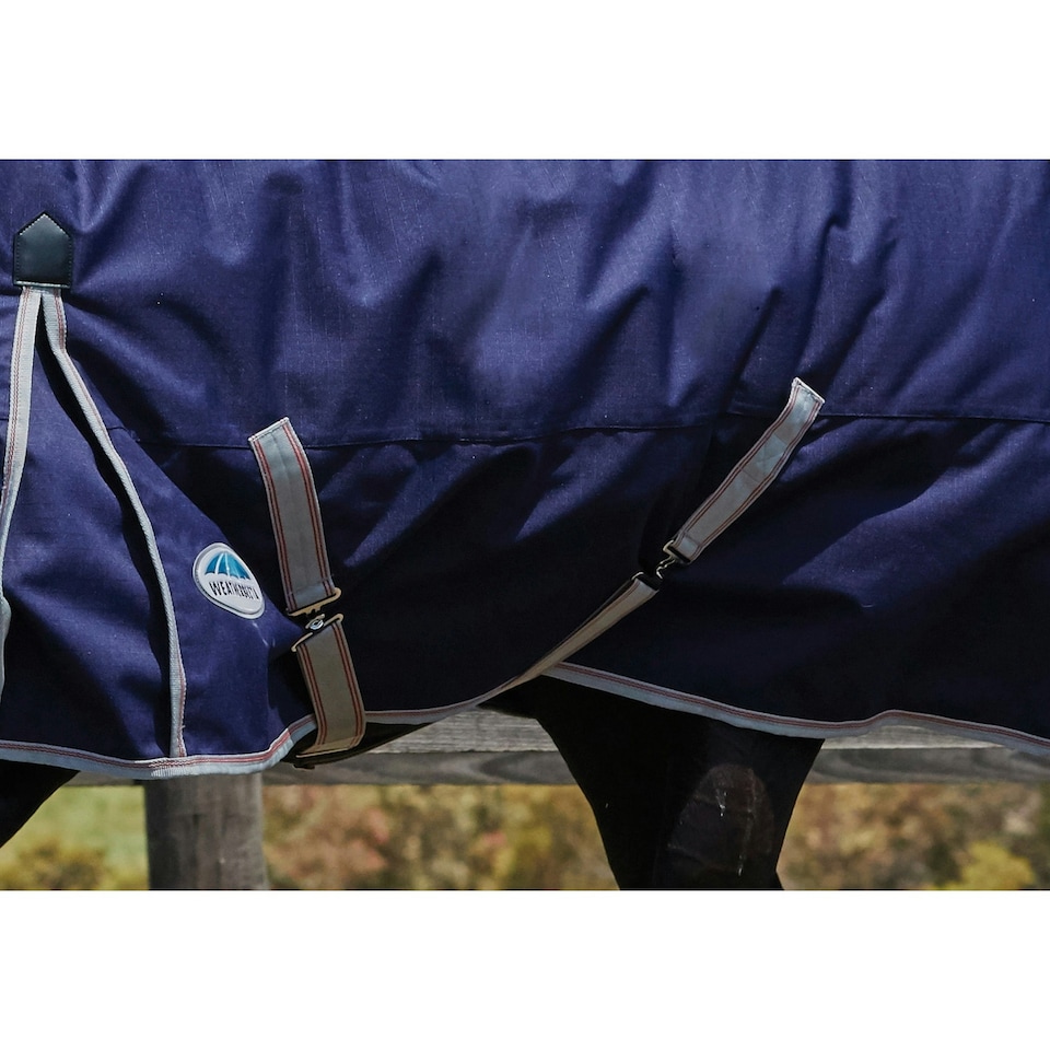 image 1 of Weatherbeeta Comfitec Lite Plus Essential Combo Neck Turnout Rug - Navy/Silver/Red - 6 ft 9