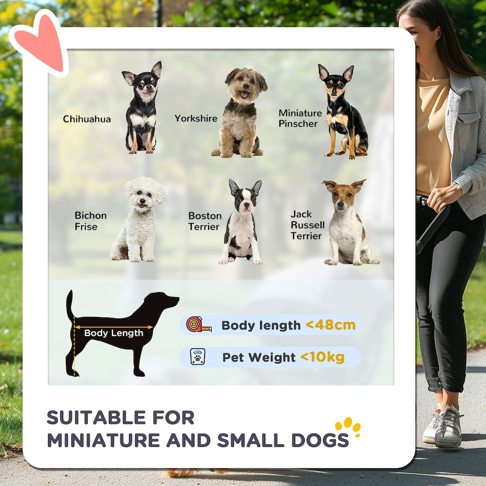image 1 of PawHut Pet Stroller Foldable Dog Cat Travel Carrying Bag for Small Dogs