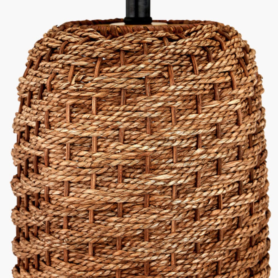 image 1 of Natural Woven Seagrass Table Lamp | Brown | Brown | 1