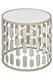 image 2 of Champagne Silver Finished  Small Side Table,Mirrored Glass Topped Round Table,Decorative Table,Coffee Table | Silver