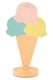 image 2 of Interiors by Premier Ice Cream LED Light, Pastel-Coloured Kids Night Light, Bedroom Lamp With 10 LEDs, Fun Ice Cream Cone Design
