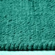 image 4 of Homescapes Teal Green 100% Cotton Plain Chenille Rug with Natural Trim - 90 x 150 cm | Green | 90 x 150 cm