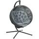 image 1 of Outsunny Hanging Swing Chair w/ Metal Stand & Side Pocket, Sand Grey