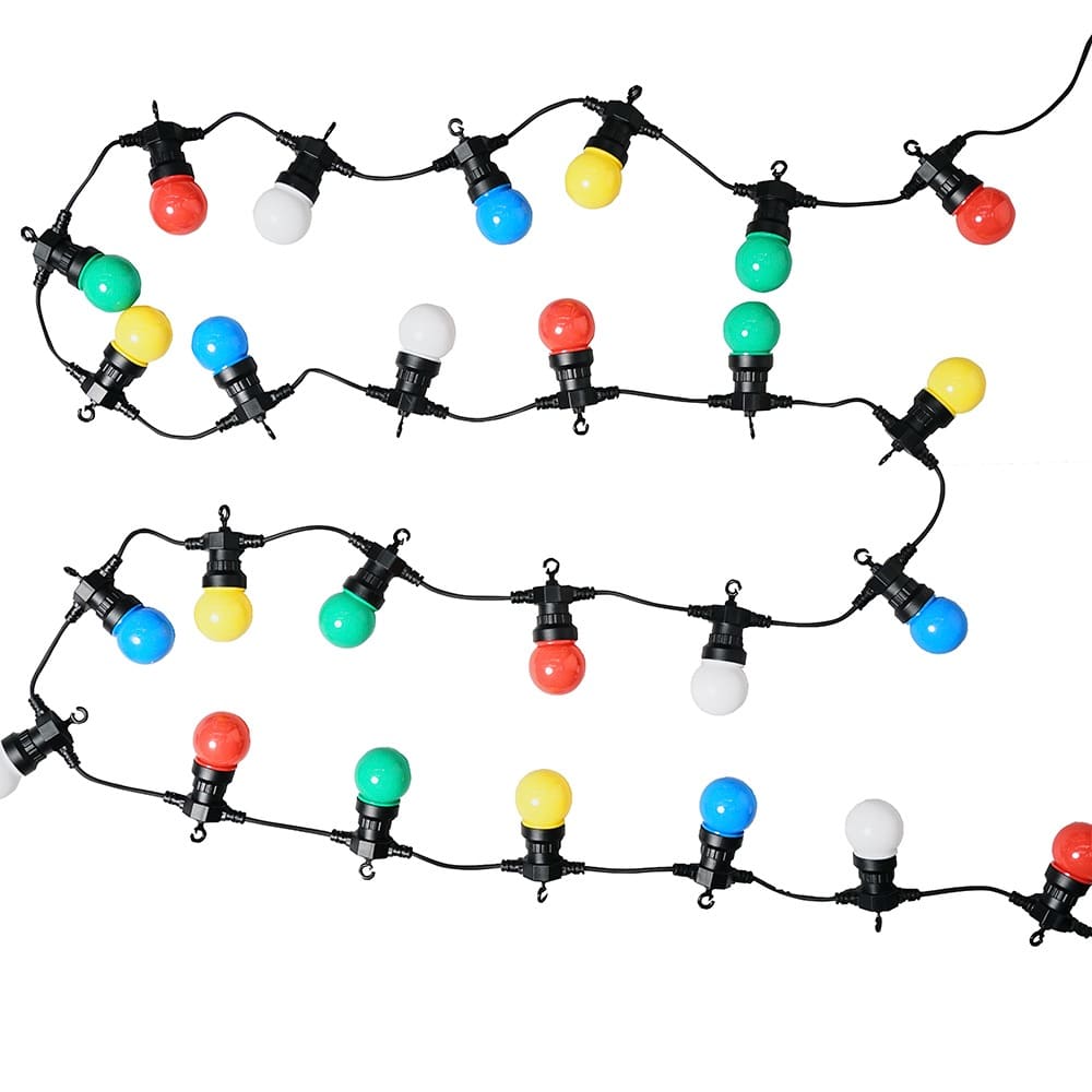 ValueLights Festoon Lights Matte Black Integrated Bulb | Multi