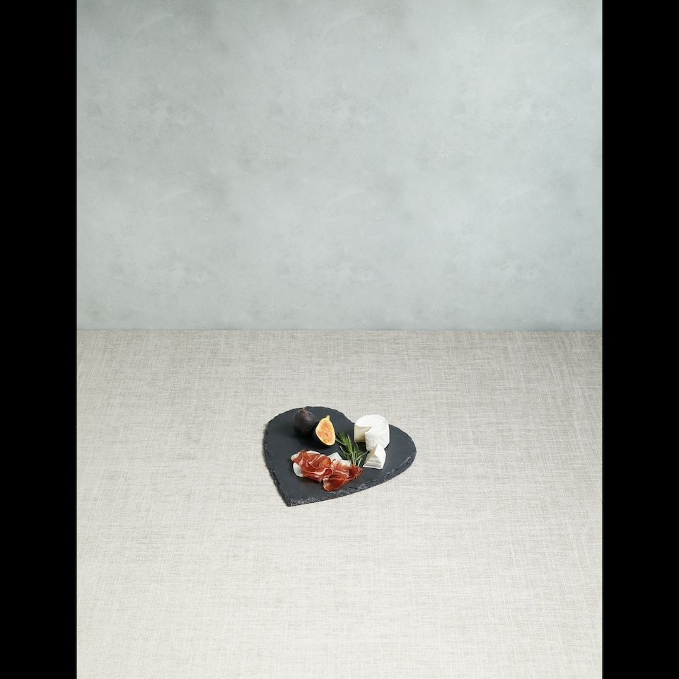 image 1 of Artesà Appetiser Slate Heart Shaped Serving Platter | Grey