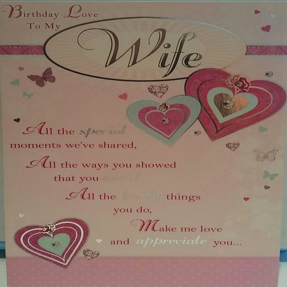 image 1 of Birthday Love To My Wife - Birthday Greeting Card