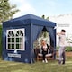 image 7 of Outsunny 2 x 2 m Garden Pop Up Gazebo, Wedding Party Tent Marquee, Water Resistant Awning Canopy with Sidewalls, Windows, Carry Bag, Blue
