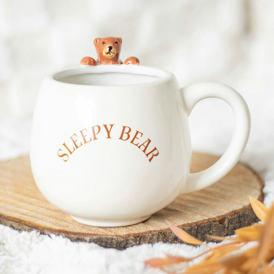 image 1 of Sleepy Bear Rounded Mug White