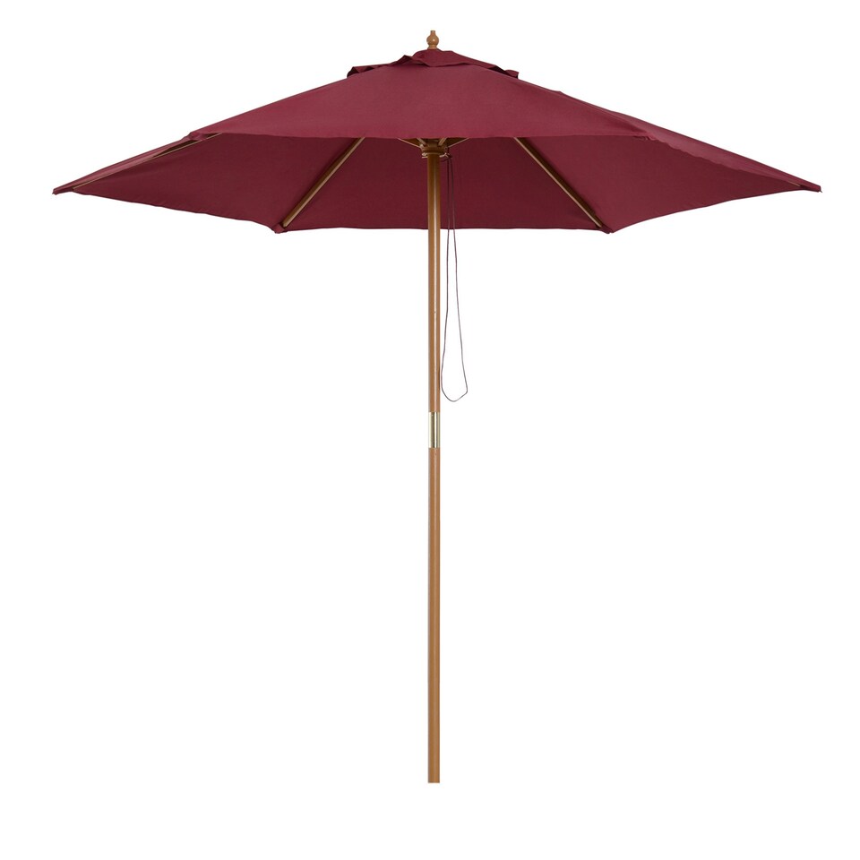 image 1 of Outsunny 2.5m Garden Parasol Sun Shade Patio Outdoor Umbrella Canopy