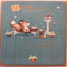 Stars Design Father's Day Greetings Card