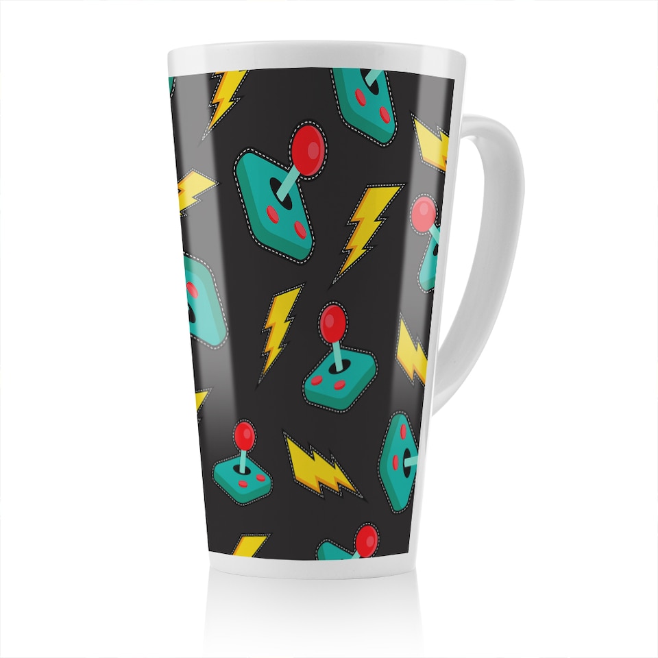 image 1 of Retro Video Game Joystick Latte Mug