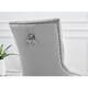 image 4 of Furniturebox 2x Belgravia Grey Velvet Scoop Knockerback Dining Chairs