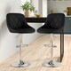 image 2 of Set of Two Madrid Black Faux Leather Bar Stool