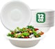 image 1 of ECONX 50Pcs Biodegradable Bagasse Bowls 12oz White Sugarcane Disposable Bowl