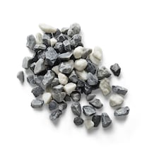 Alpine Black Bulk Bag 850 kg Premium Chippings - 12-25 mm Cool Grey - Icy White and Black Basalt Gravel - L100 x W100 x H80 cm