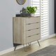 image 1 of Core Products Augusta Driftwood 4 Drawer Chest of Drawers H90.3cm x W76.5cm x D39.5cm Cream