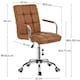 image 3 of Yaheetech PU Leather Height Adjustable Office Chair Mid-Back