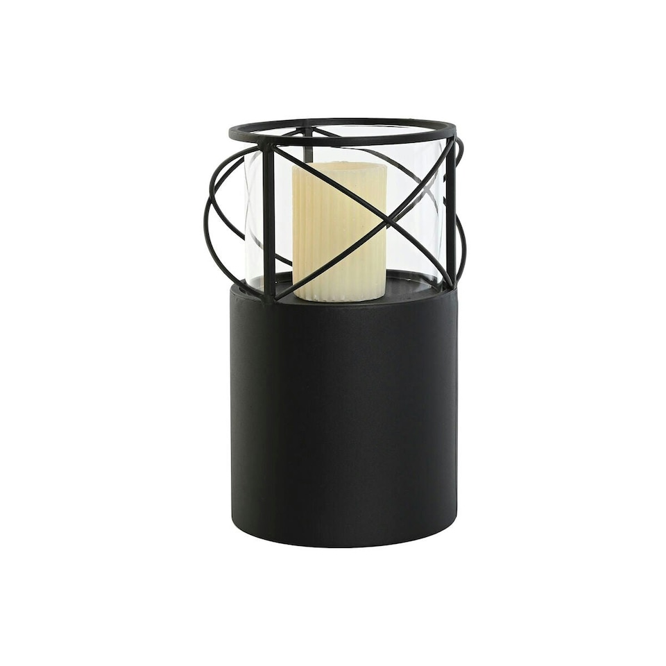 image 1 of Candleholder Home ESPRIT Black Metal Crystal 24,5 x 24,5 x 46 cm (2 Units) N/A