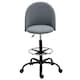image 1 of Vinsetto Draughtsman Chair Home Office Ergonomic 5 Wheels Padded Seat Grey