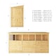 image 8 of 12 x 4 Modular Garden Shed Wooden Shiplap Pent Tongue and Groove Storage Brown