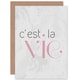 image 1 of Dusty Rose Cest La Vie Typography Quote Card
