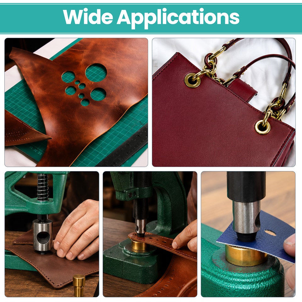 image 1 of 6mm Hole Cutting Die Gold Basefor Green Hand Press Machine for DIY Projects
