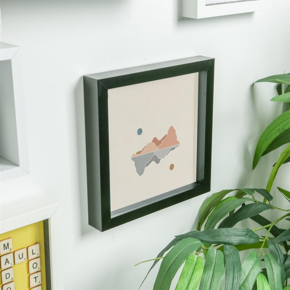 image 1 of Nicola Spring 3D Box Photo Frame - 8 x 8" - Black