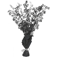Unique Party Glitz 13th Birthday Balloon Weight Centrepiece - Black/Silver - One Size