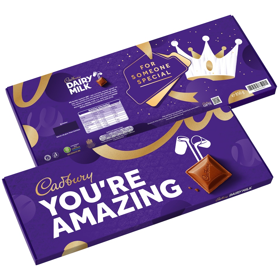 image 1 of Cadbury Dairy Milk You're Amazing Chocolate Bar 850g