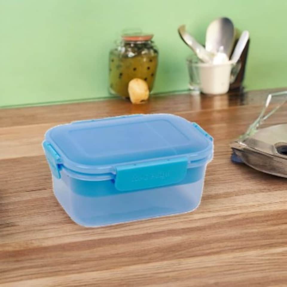 image 1 of 1.6L Airtight Plastic Lunch Boxes | Blue | 1