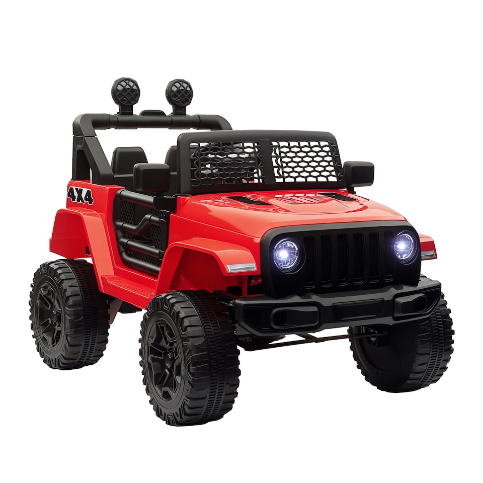 image 1 of HOMCOM 12V Kids Electric Ride On Car Truck Off-road Toy W/ Remote Control Red