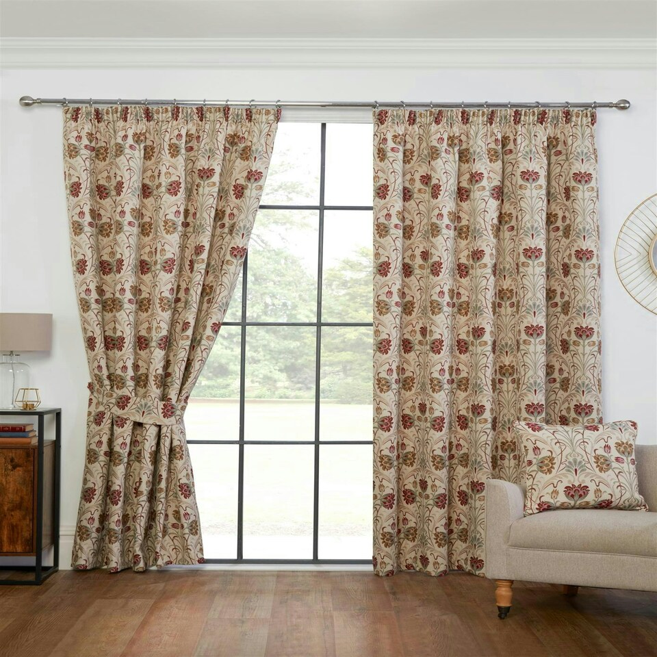 image 1 of Aylesbury Pencil Pleat Curtains - Natural - 229x229cm