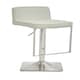 image 1 of Interiors by Premier Baina White And Chrome Bar Stool With Square Base