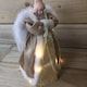 image 7 of 30cm Premier Gold Angel Lit Tree Topper With Warm White LEDs