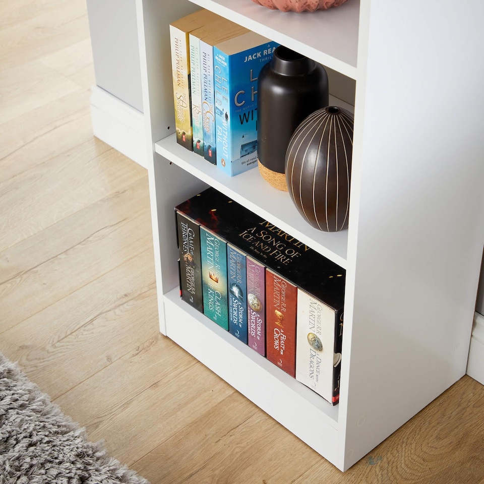 image 1 of Bookcase Display Shelf Freestanding Book Storage Unit Home Living Room Furniture | White