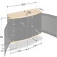 image 8 of Centurion Supports Caru Black Oak Beam-Thru Remote Friendly Super-Contemporary D Shape Design 32"-65" LED/OLED/LCD TV Cabinet with Mounting Arm Black | Oak
