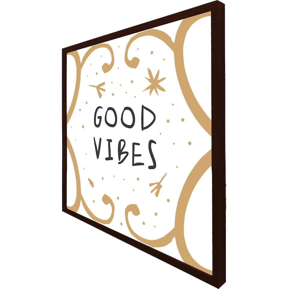 image 1 of Good vibes (Picture Frame) Brown | Oak | M