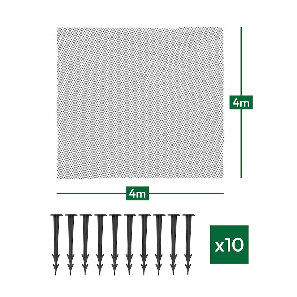 image 1 of Pisces 4 x 4m Pond Protection Netting with 10 Pegs