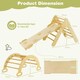 image 2 of COSTWAY 3-in-1 Triangle Wooden Toddler Climber Ramp Arch