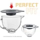 image 7 of SPARES2GO 4.7L Glass Mixing bowl Jug for KitchenAid Stand Mixers K40 5KSM5GB Spout 5qt