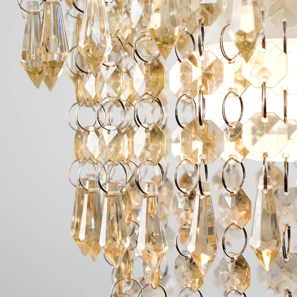 image 1 of ValueLights Decorative Gold Acrylic Ceiling Pendant Light Shade | Gold