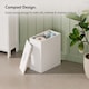 image 3 of VonHaus Holbrook White Bathroom Storage Box with Lid