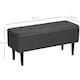 image 5 of HOMCOM 57L Storage Ottoman, End of Bed Bench with Wooden Legs, Fabric Footstool for Living Room, Bedroom, 95 x 38 x 45cm, Dark Grey | Grey | Dark Grey