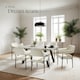 image 8 of Armchair Doe - durable fabric, black powder-coated legs, 120 kg load, 58 x 62 x 85 cm - Set of 6 White | Velvet Look Off-White