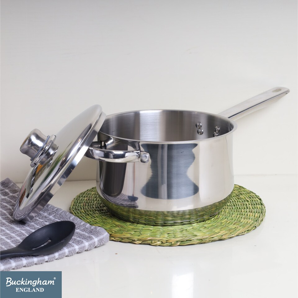 image 1 of Buckingham Stainless Steel Deep Saucepan 20 cm , 3.8 Litre | Silver