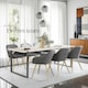 image 8 of Dining Chair Marilyn - corduroy look, upholstered, armchair, continuous backrest - Set of 4 Grey | Grey/Gold
