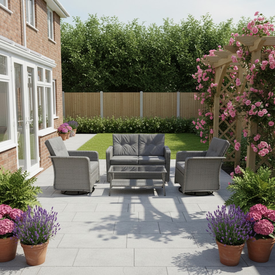 image 1 of The Leigh 4 Seat Rattan Sofa Lounge Set